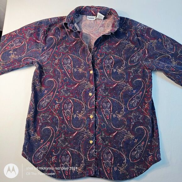 Vintage 1985 Capacity Brand Cotton Paisley Shirt - Picture 4 of 9